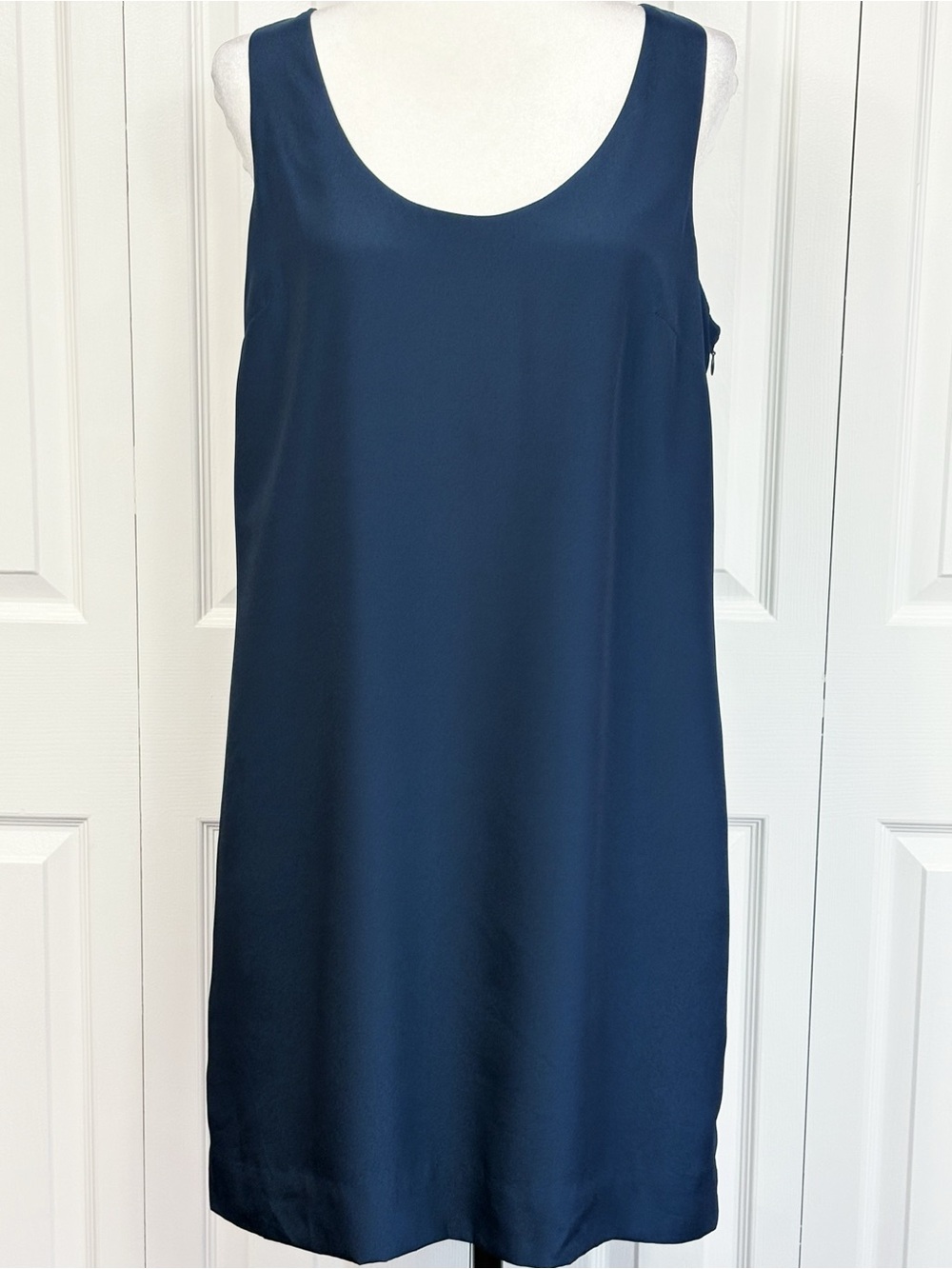 NWT J. Crew Navy Blue Sleeveless Twist Knot T-Back Mini Shift Dress 12